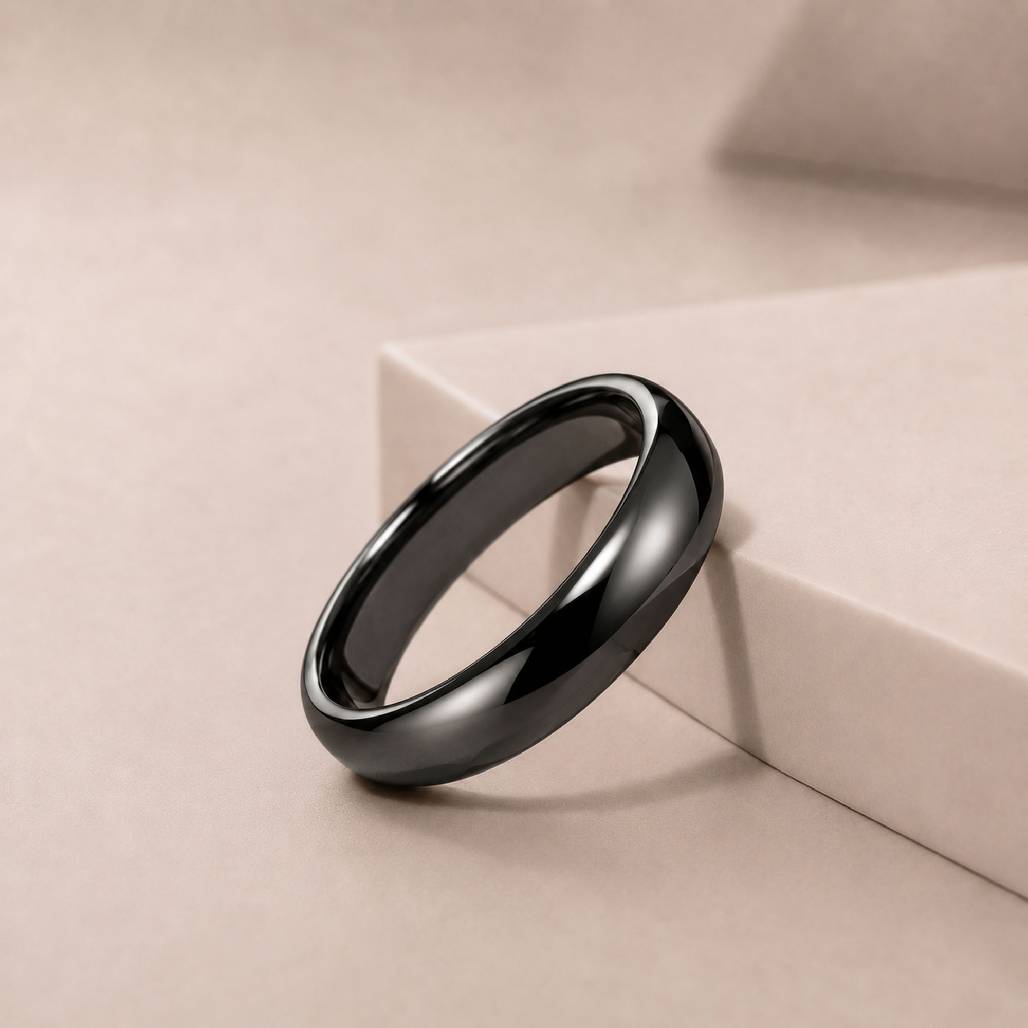 Lifestyle view of Tungsten Wedding Band