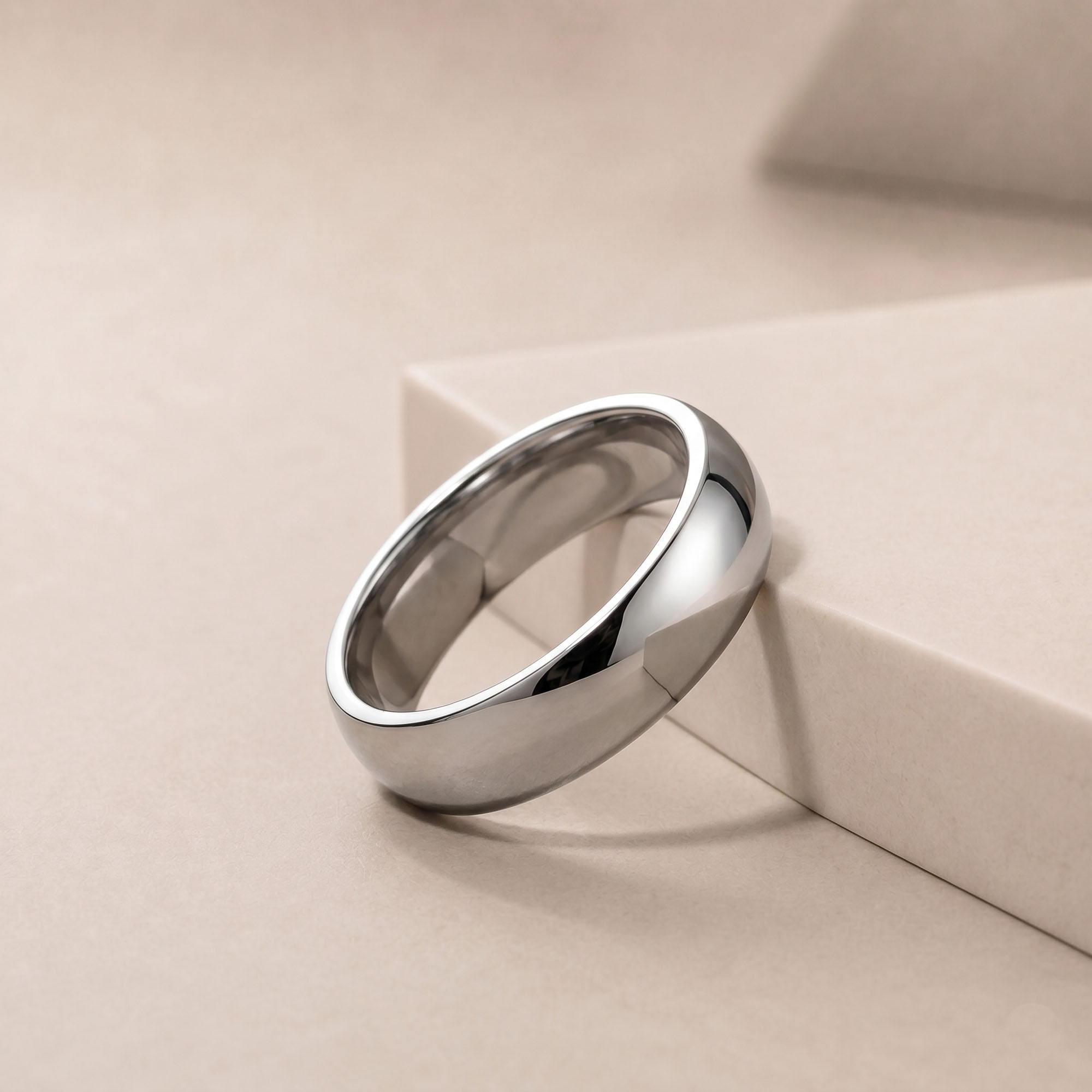 Lifestyle view of Tungsten Wedding Band